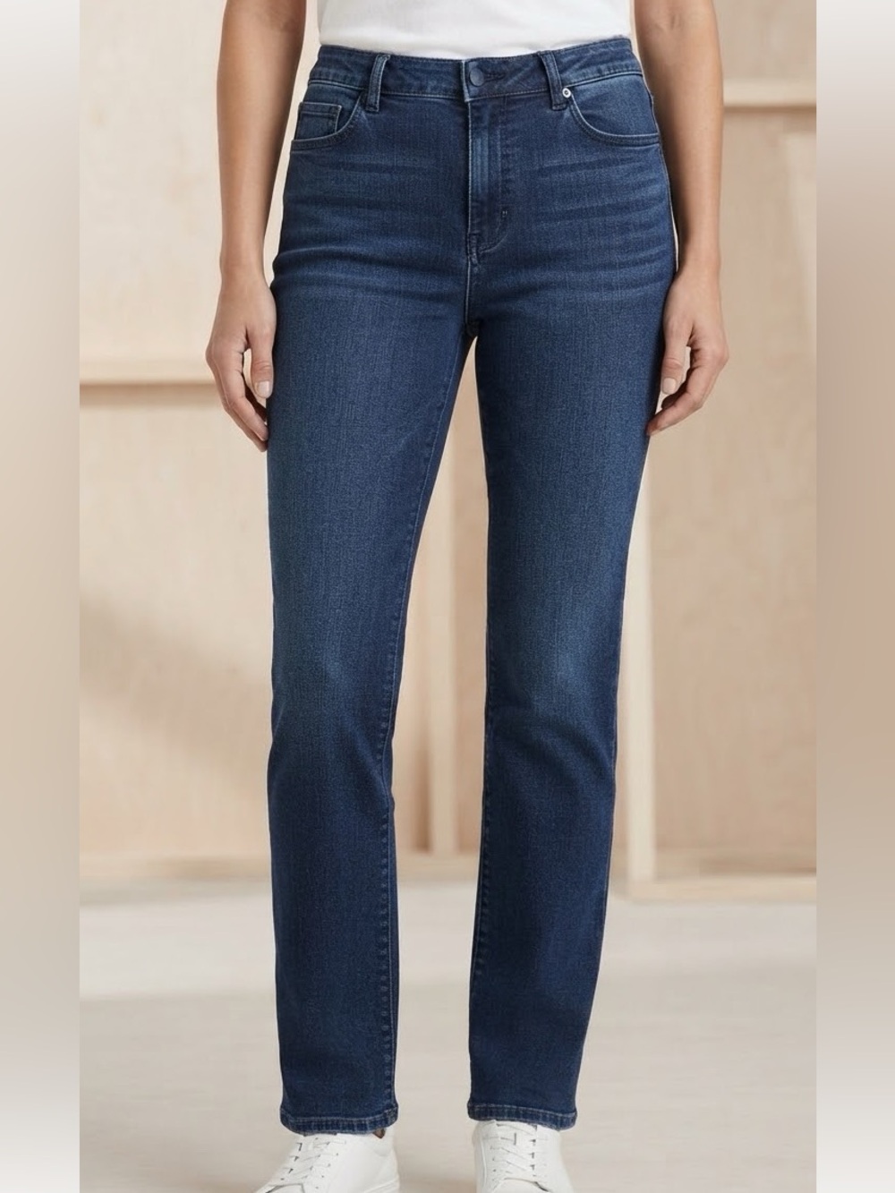 Gloria Vanderbilt Amanda Boot-Cut Jeans in Deep Blue Denim Size 14